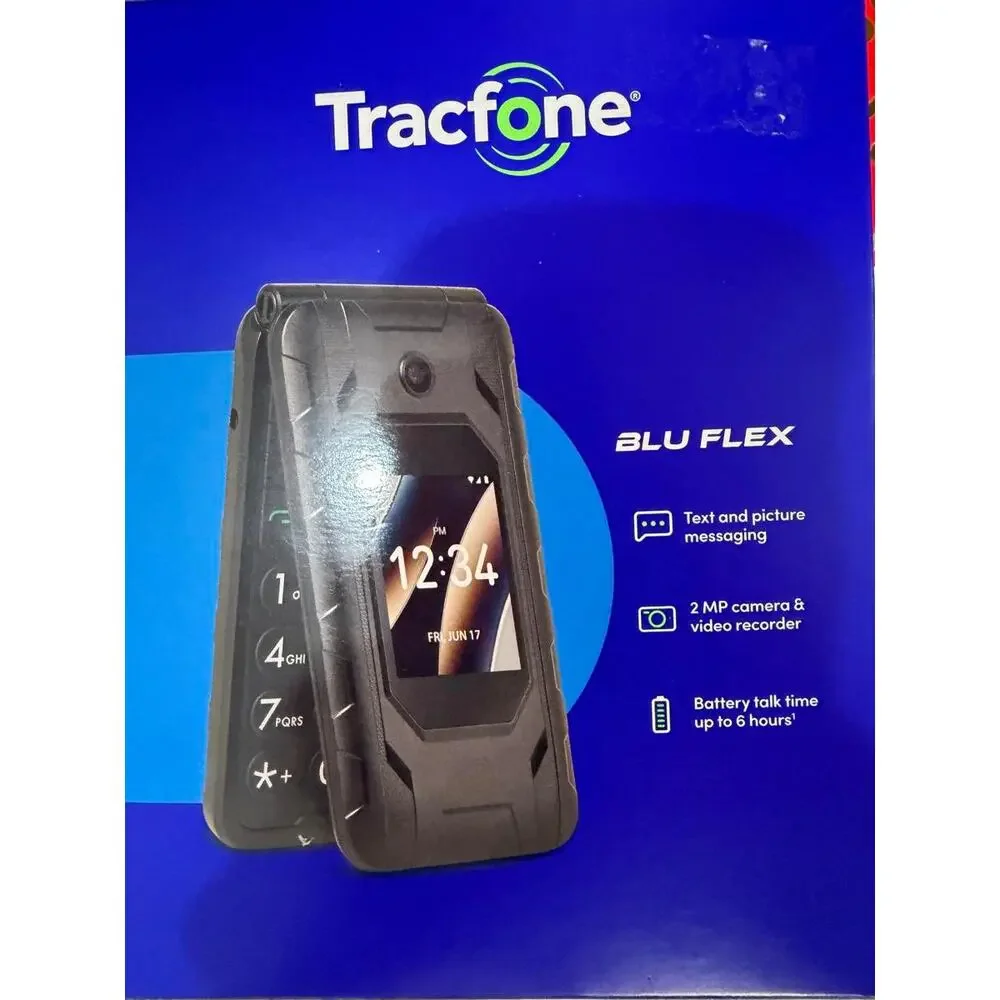BLU FLEX Tracfone Flip Phone New in Box Activated